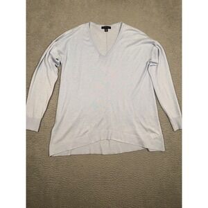 Saks Fifth Avenue V Neck Lightweight Sweater Light Blue Women's XL